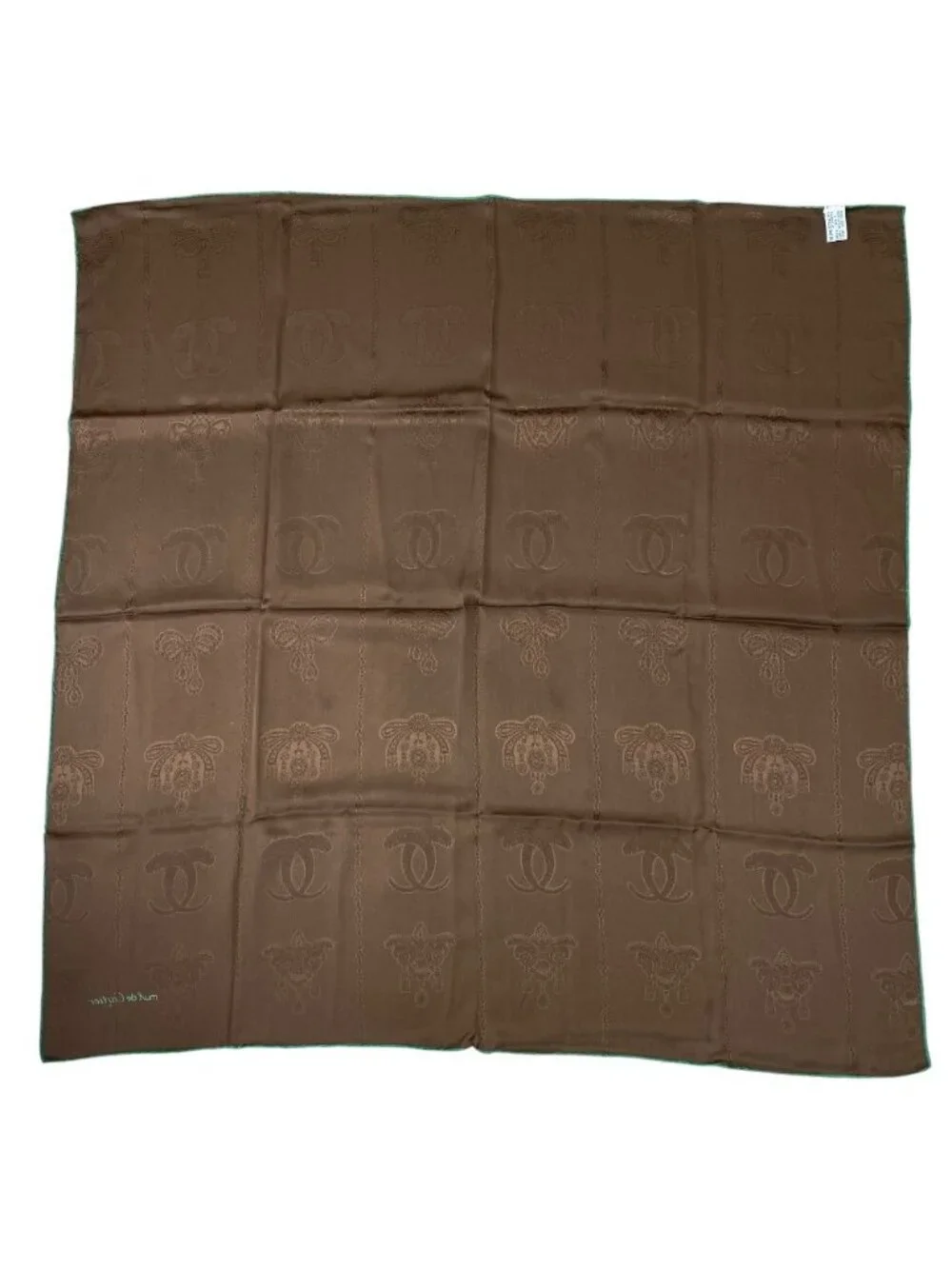 Cartier Must de Cartier Scarf Shawl Silk Brown Green